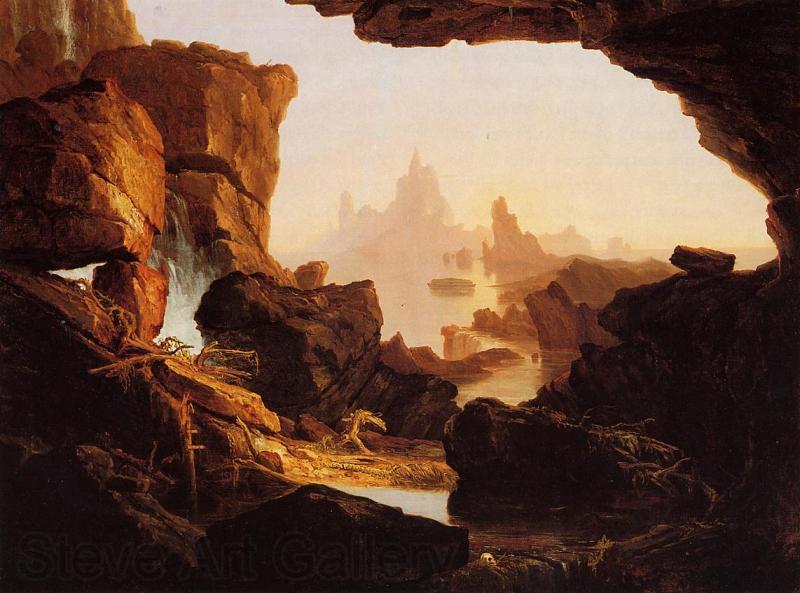 Thomas Cole Subsiding Waters of the Deluge Norge oil painting art